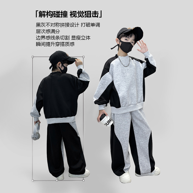 Teenager Boys Suit Autumn Spor - огляд і ціна Running Gear Kids